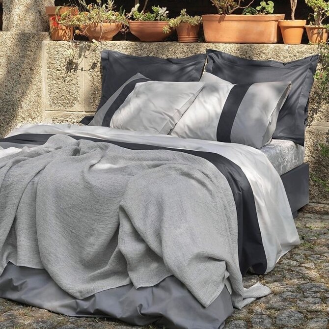 Dommelin Dekbedovertrek Padua Percal 200TC Olifantgrijs 140x200/220 cm