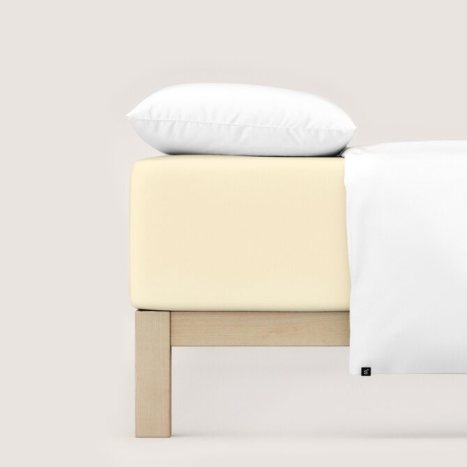 Schlafgut Pure Jersey Boxspring Hoeslaken M - 120x200 - 130x220 132 Yellow Light