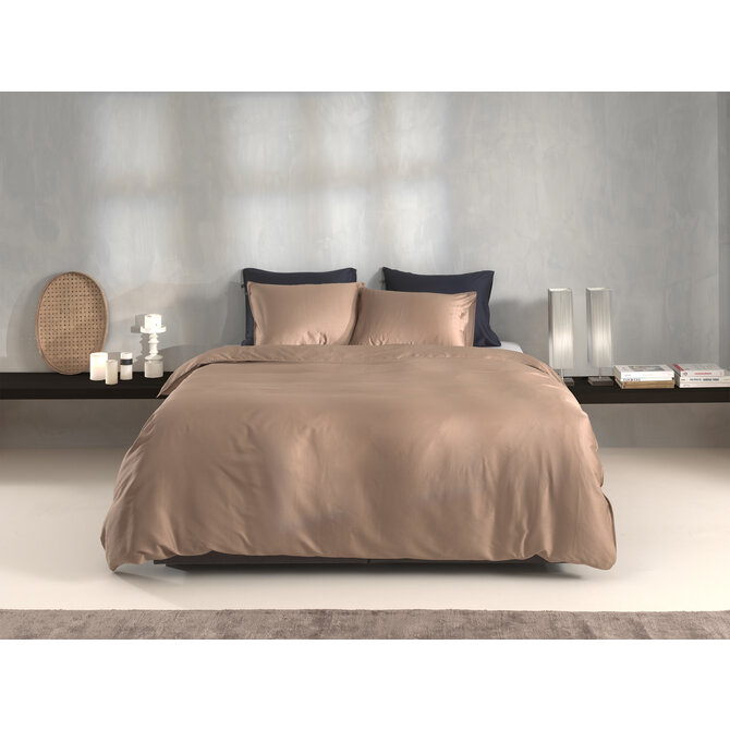Zo Home Satinado Dekbedovertrek 140x200/220 Praline Brown