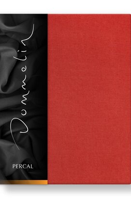 Dommelin Hoeslaken Uni Percal 200TC 577 Terracotta 180x200/30