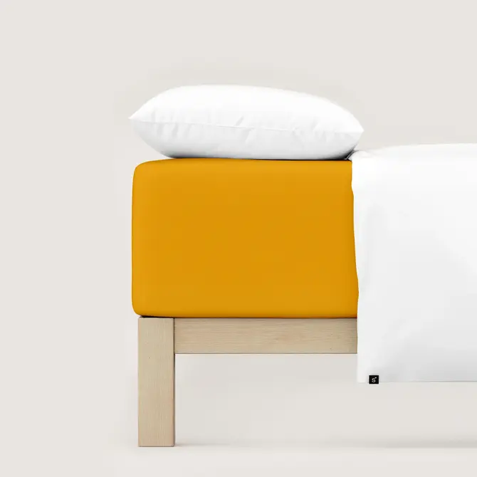 Schlafgut Pure Jersey Boxspring Hoeslaken XL - 180x200 - 200x220 196 Yellow Deep