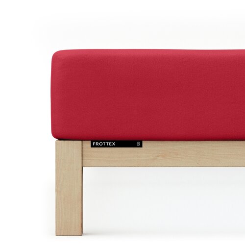 Schlafgut Schlafgut Badstof Hoeslaken L - 140x200 - 160x200 285 Red Deep afbeelding