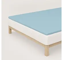 Schlafgut Pure Jersey Topper Hoeslaken S - 90x190 - 100x220 536 Blue Light