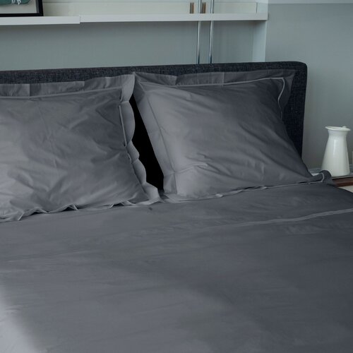 Dommelin Dommelin Dekbedovertrek Cortina Percal 200TC Olifantgrijs-Olifantgrijs 260x200/220 afbeelding
