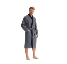 Morgenstern VINCENZA   Heren Badjas  bedruckt/anthrazit XL