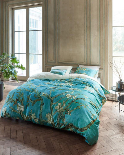Beddinghouse Beddinghouse x Van Gogh dekbedovertrek Almond Blossom blauw 200x200/220 afbeelding