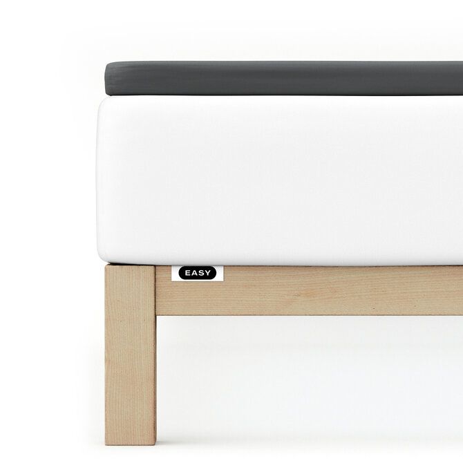 Schlafgut EASY Jersey Elasthan Topper Hoeslaken L - 140x200 - 160x220 556 Grey Deep