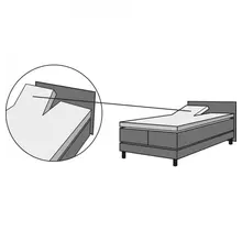 Schlafgut Pure Split-Topper Hoeslaken XL - 180x200 - 200x220 496 Sand Mid