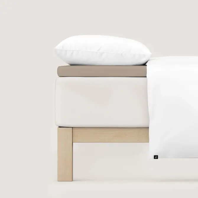 Schlafgut Pure Split-Topper Hoeslaken XL - 180x200 - 200x220 496 Sand Mid