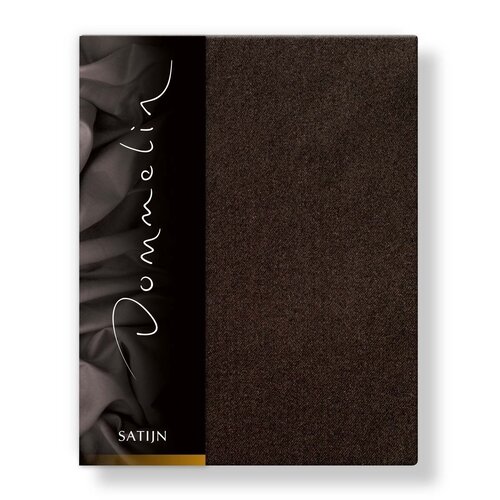 Dommelin Dommelin Hoeslaken Uni Satijn 300TC 575 Choco 100x200/30 afbeelding