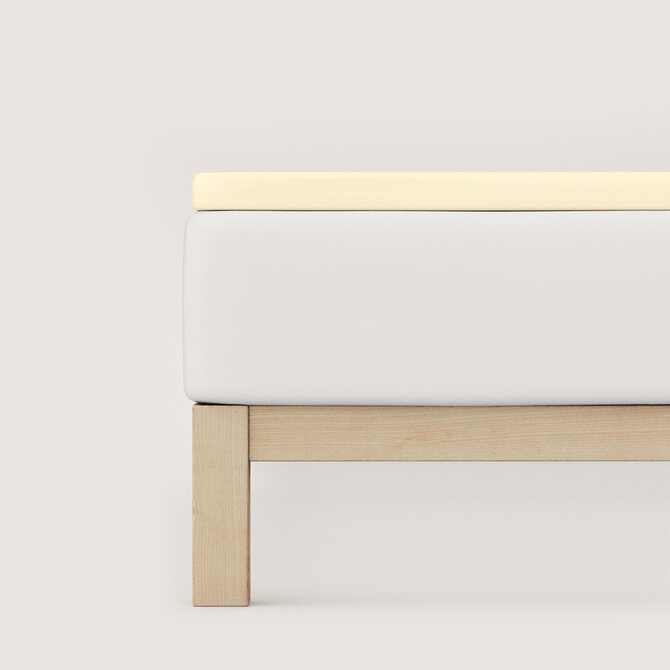 Schlafgut Pure Jersey Topper Hoeslaken XL - 180x200 - 200x220 132 Yellow Light