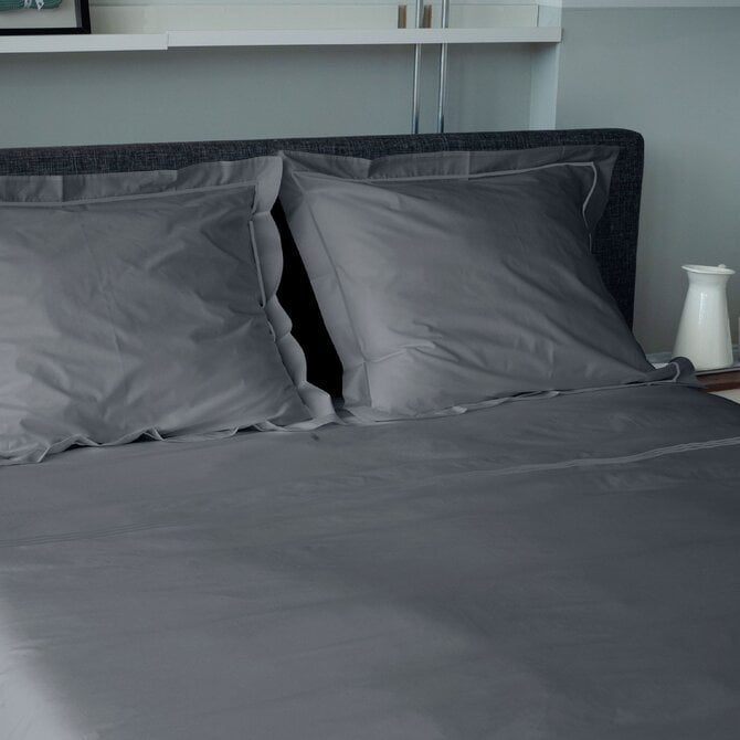 Dommelin Dekbedovertrek Cortina Percal 200TC Olifantgrijs-Olifantgrijs 240x200/220 cm