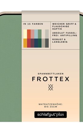 Schlafgut Badstof Hoeslaken XL - 180x200 - 200x200 665 Green Mid