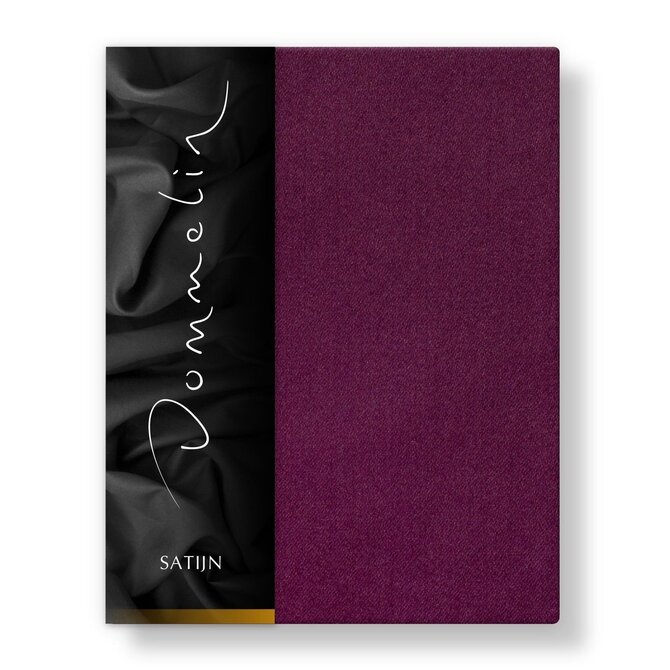 Dommelin Laken Uni Satijn 300TC 582 Aubergine 270x300 cm