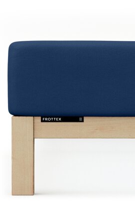 Schlafgut Badstof Hoeslaken XL - 180x200 - 200x200 570 Blue Deep