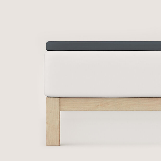 Schlafgut Pure Jersey Topper Hoeslaken XL - 180x200 - 200x220 556 Grey Deep