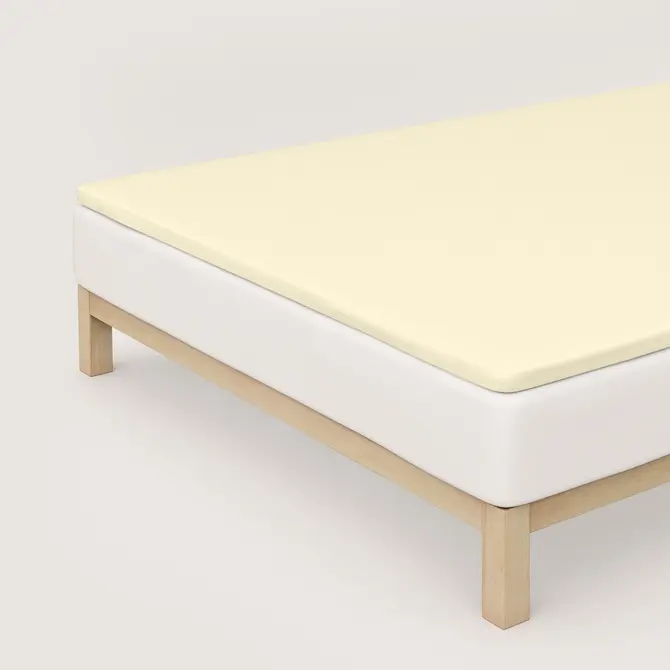 Schlafgut Pure Jersey Topper Hoeslaken S - 90x190 - 100x220 132 Yellow Light