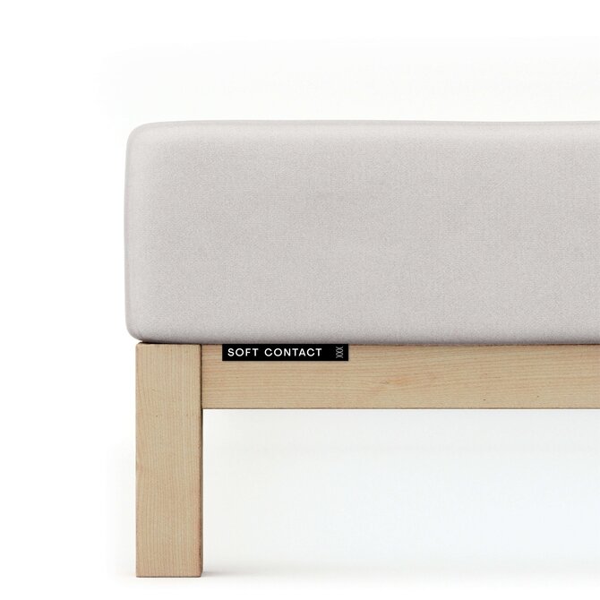 Schlafgut Soft Contact Jersey Flanel Hoeslaken XL - 180x200 - 200x200 511 Grey Light