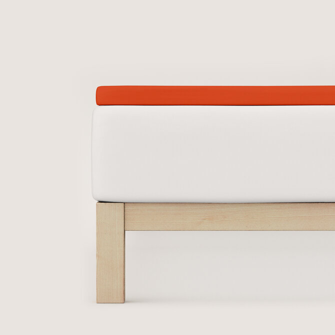 Schlafgut Pure Jersey Topper Hoeslaken XL - 180x200 - 200x220 269 Red Mid