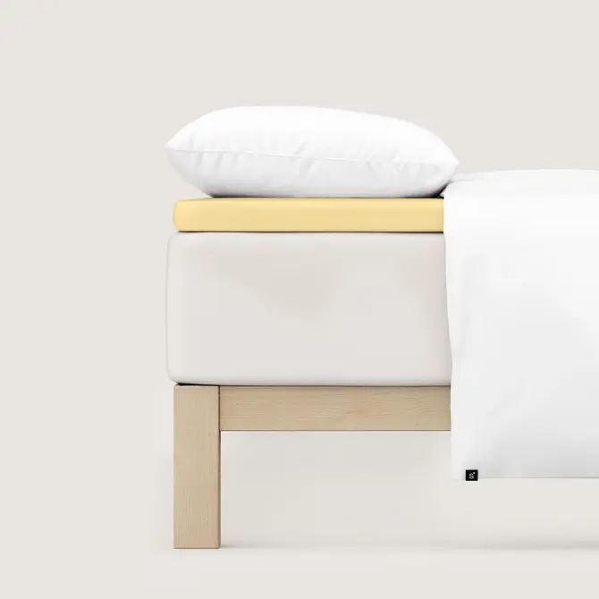 Schlafgut Pure Jersey Topper Hoeslaken M - 120x200 - 130x220 164 Yellow Mid