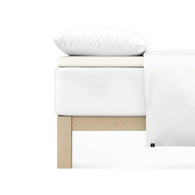 Schlafgut Pure Jersey Topper Hoeslaken XL - 180x200 - 200x220 181 Off-White