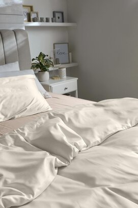 Dommelin Laken Uni Satijn 300TC 516 Beige 240x270 cm