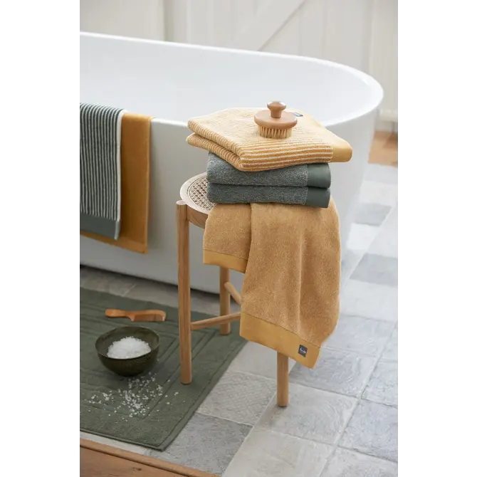 Vandyck Home Petit Ligne Olive Handdoek 60x110