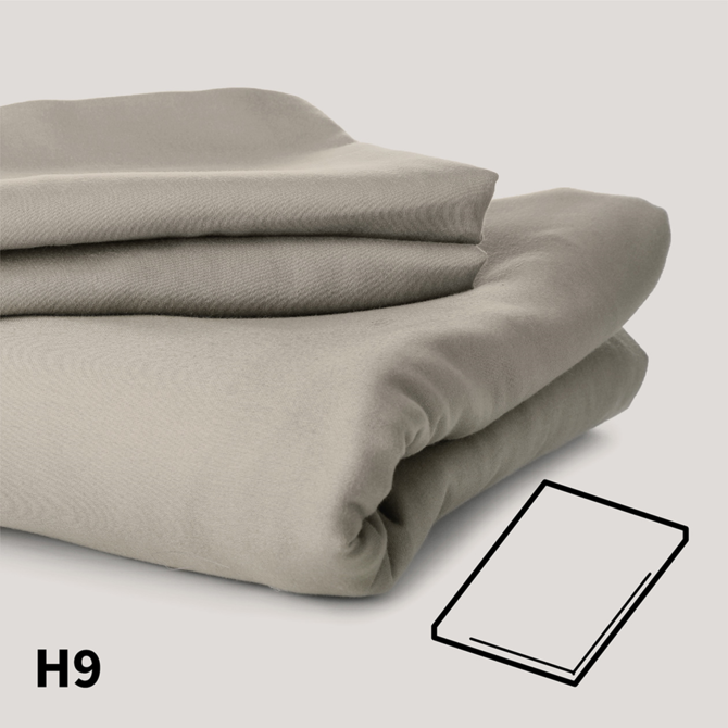 Dommelin Topper Hoeslaken Uni Satijn 600TC 750 Zink 90x210/9