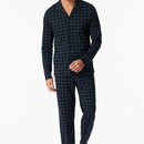 Schiesser Schiesser Heren Pyjama Long  nightblue 183176 56/XXL