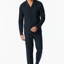 Schiesser Schiesser Heren Pyjama Long  nightblue 183176 50/M