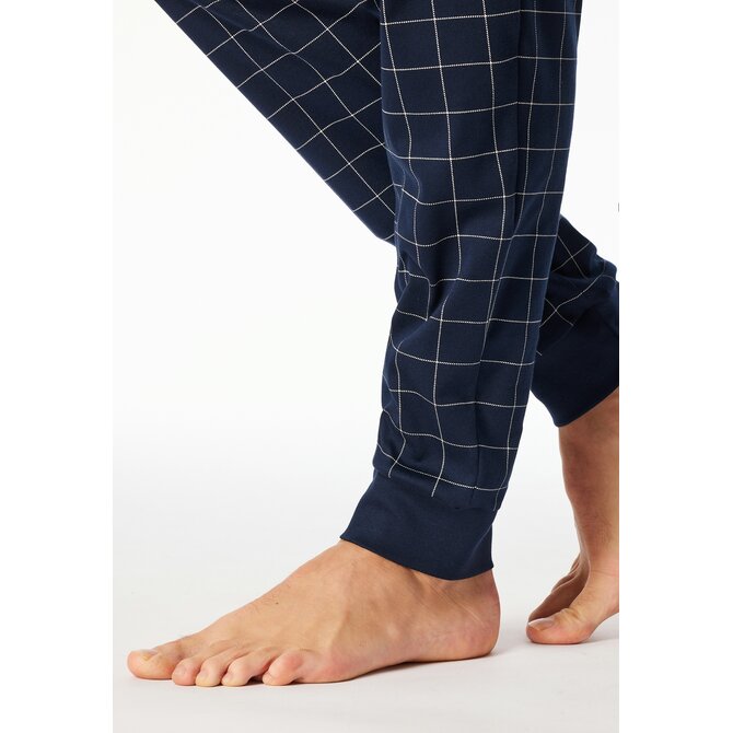 Schiesser Heren Pyjama Long  nightblue 183175 56/XXL