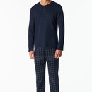 Schiesser Schiesser Heren Pyjama Long  nightblue 183175 58/3XL