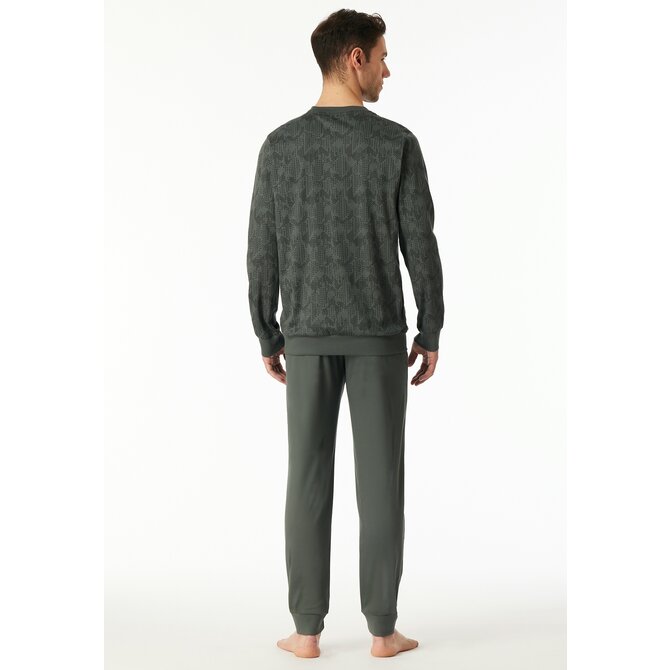 Schiesser Heren Pyjama Long  darkgreen 183173 48/S Schiesser Heren Pyjama Long  darkgreen 183173 48/S