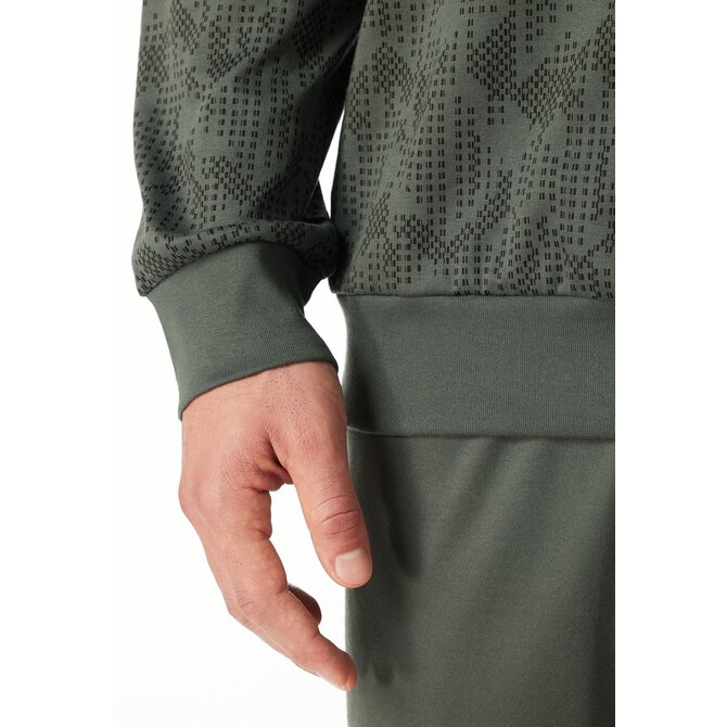 Schiesser Heren Pyjama Long  darkgreen 183173 48/S Schiesser Heren Pyjama Long  darkgreen 183173 48/S