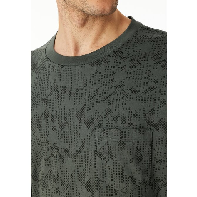 Schiesser Heren Pyjama Long  darkgreen 183173 48/S Schiesser Heren Pyjama Long  darkgreen 183173 48/S