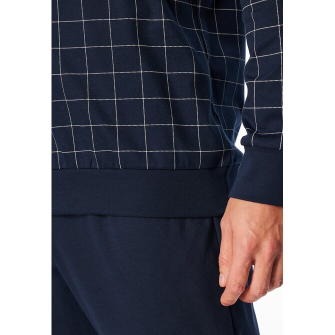 Schiesser Heren Pyjama Long  nightblue 183173 56/XXL