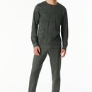 Schiesser Schiesser Heren Pyjama Long  darkgreen 183173 58/3XL