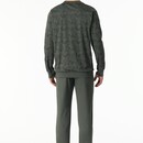 Schiesser Schiesser Heren Pyjama Long  darkgreen 183173 50/M