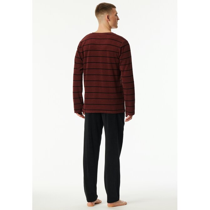 Schiesser Heren Pyjama Long  winered 183138 58/3XL