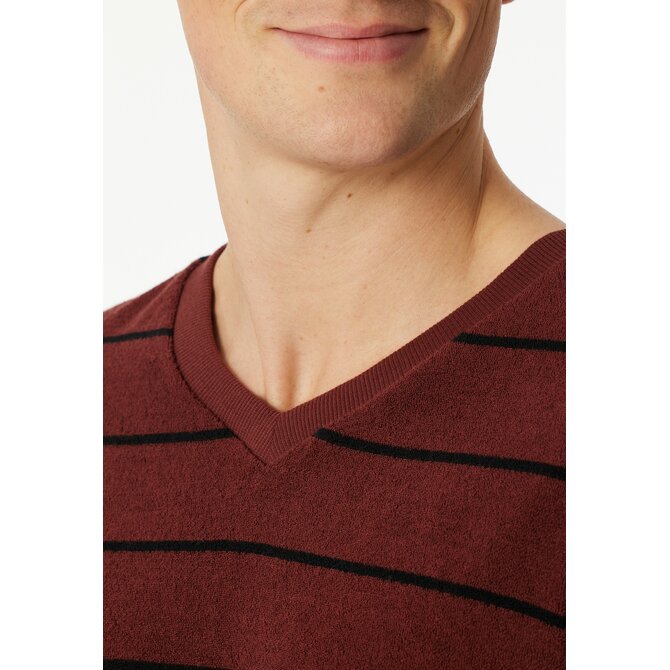 Schiesser Heren Pyjama Long  winered 183138 56/XXL