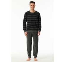 Schiesser Heren Pyjama Long  darkgrey-mel. 183128 56/XXL