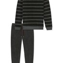 Schiesser Schiesser Heren Pyjama Long  darkgrey-mel. 183128 56/XXL