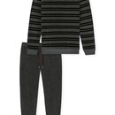 Schiesser Schiesser Heren Pyjama Long  darkgrey-mel. 183128 58/3XL