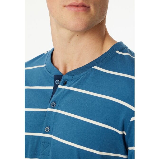 Schiesser Heren Pyjama Long  darkblue 183124 50/M Schiesser Heren Pyjama Long  darkblue 183124 50/M