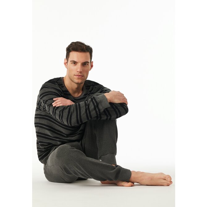Schiesser Heren Pyjama Long  darkgrey-mel. 183128 48/S Schiesser Heren Pyjama Long  darkgrey-mel. 183128 48/S