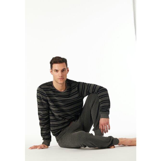 Schiesser Heren Pyjama Long  darkgrey-mel. 183128 48/S Schiesser Heren Pyjama Long  darkgrey-mel. 183128 48/S