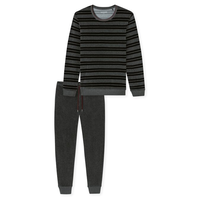 Schiesser Heren Pyjama Long  darkgrey-mel. 183128 48/S Schiesser Heren Pyjama Long  darkgrey-mel. 183128 48/S