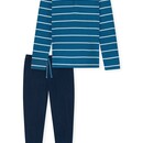 Schiesser Schiesser Heren Pyjama Long  darkblue 183124 58/3XL