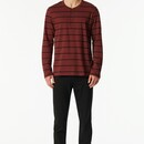 Schiesser Schiesser Heren Pyjama Long  winered 183124 50/M