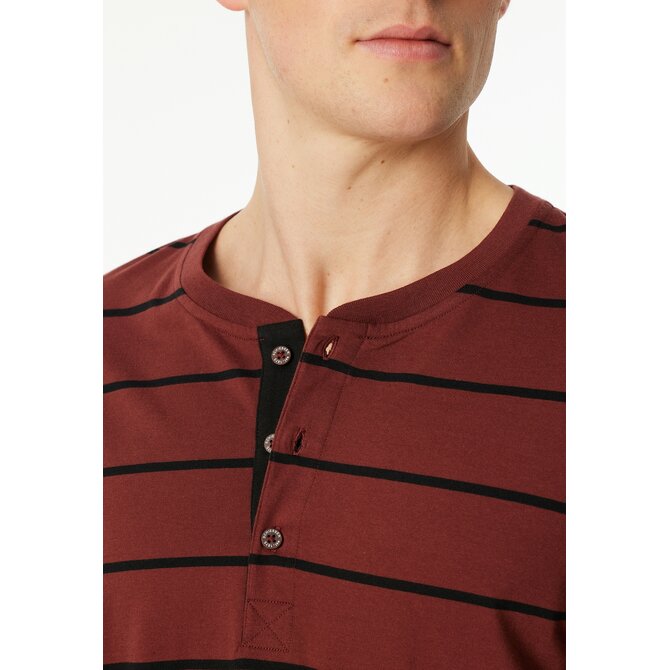 Schiesser Heren Pyjama Long  winered 183124 54/XL